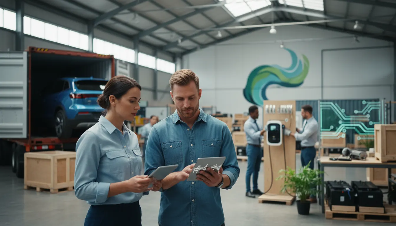 Duurzaam elektrische auto import bedrijf opbouw